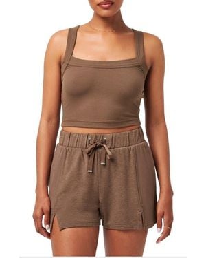 Travis Mathew Our Little Secret Crop Tank - Brown