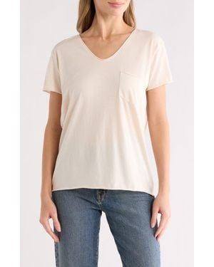 Caslon Rolled Burnout T-Shirt - White