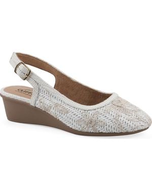 White Mountain Borris Slingback Wedge - Gray