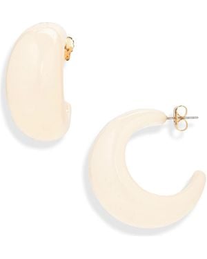 Leith Puffy Resin Hoop Earrings - Natural