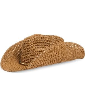 Vince Camuto Bead Trim Cowgirl Hat - Brown