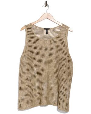 Eileen Fisher Open Stitch Organic Cotton Sleeveless Sweater - Natural