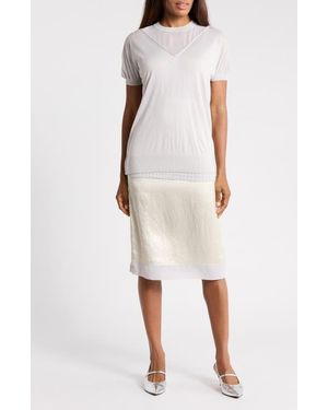 3.1 Phillip Lim Mixed Media Studded Knit Dress - White