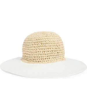 Calvin Klein Mixed Media Sun Hat - Natural