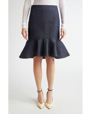 BITE STUDIOS Petal Organic Cotton Denim Skirt - Blue