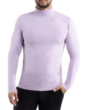 Xray Jeans Turtleneck Pullover Sweater - Purple