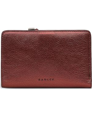 Radley Medium Carlton Close Metallic Clutch - Purple