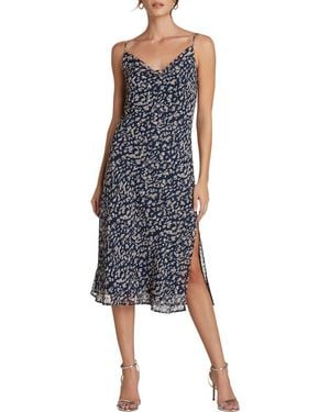 Willow Amelie Animal Print Minidress - Blue