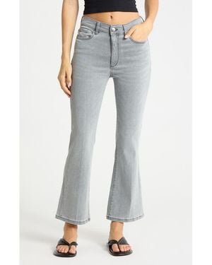 DL1961 Bridget Cropped Wide Leg Jeans - Gray