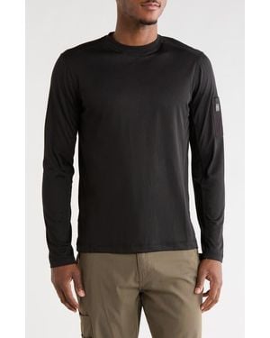 CARBON + CRAFT Jacquard Long Sleeve T-Shirt - Black