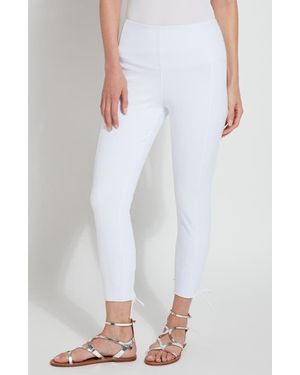 Lyssé Morgan Lace-Up Back Crop Skinny Jeans - White