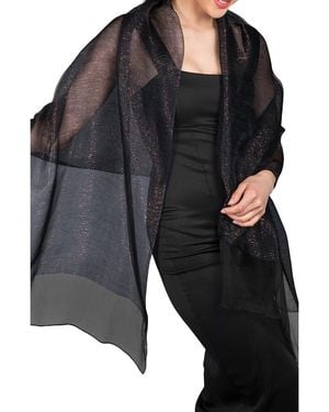 Saachi Sparkle Sheer Silk Wrap - Black