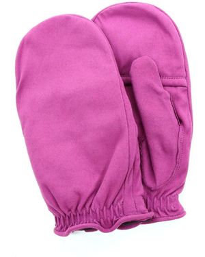 Portolano Faux Suede Mittens - Pink
