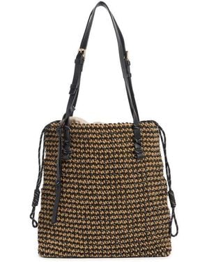 Dolce Vita Woven Cord Tote Bag - Brown