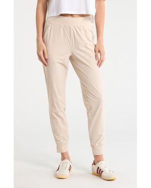 90 Degrees Warp Slim Fit Sweatpants - Natural