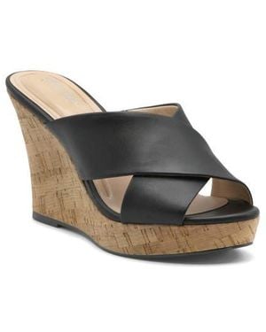 Charles David Latrice Cork Wedge Sandal - Gray
