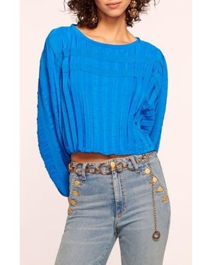 Ramy Brook Macy Pleated Bubble Top - Blue