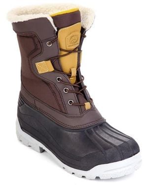 Polar Range Arctic Waterproof Faux-Fur Lined Duck Toe Snow Boot - Brown