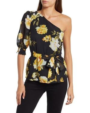 Gibsonlook One Shoulder Blouse - Black