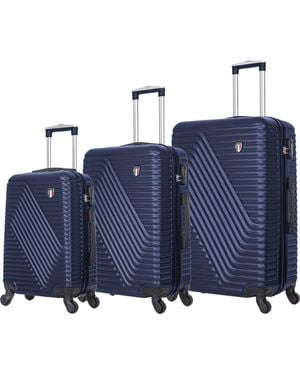 TUCCI Travola Hardshell 3-Piece Spinner Luggage Set - Blue