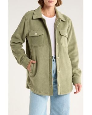 Thread & Supply Polar Fleece Shacket - Green