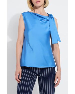 Lyssé Zulena Tie Neck Top - Blue