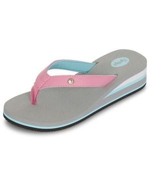 FLOOPI Flip Flop Wedge Sandal - White