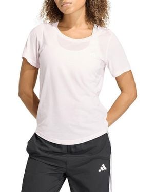 adidas Performance Scoop Neck T-Shirt - White