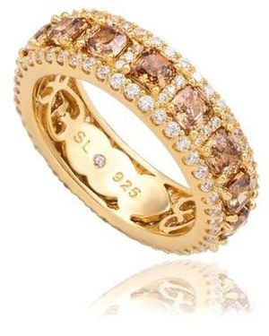 Suzy Levian Modern Eternity Band Ring - Metallic