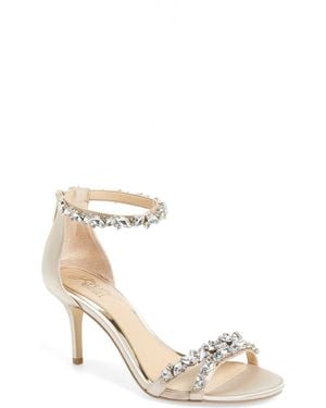 Badgley Mischka Caroline Embellished Sandal - Metallic