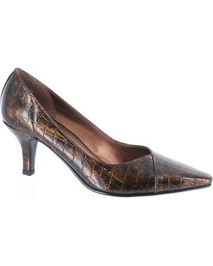 Easy Street Chiffon Pointed Toe Pump - Brown
