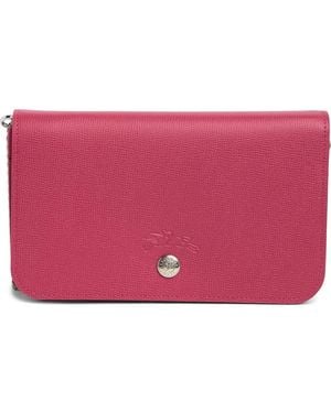 Longchamp Snap Wallet On A Chain - Pink