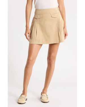 BOSS Robano Cotton Skirt - Natural