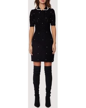 Lost + Wander Perla Imitation Pearl Minidress - Black