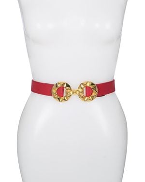 Raina Jazz Leather Belt - White