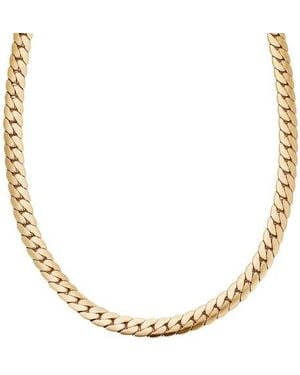 Adornia 18K Plated Stainless Steel Curb Chain Necklace - Metallic