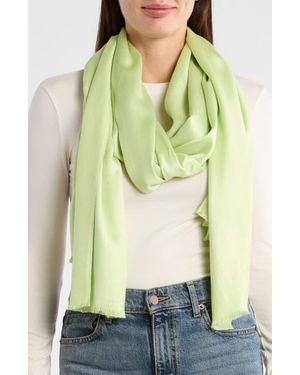 Vince Camuto Oversized Satin Pashmina Wrap - Green