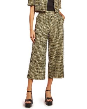English Factory Premium Tweed Culotte Pants - Green