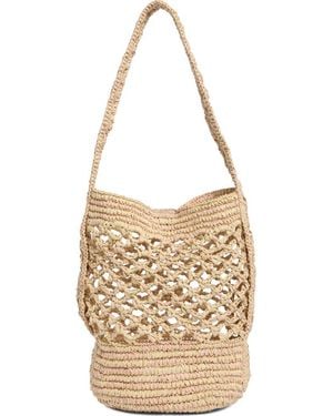 Sam Edelman Remi Raffia Bucket Bag - Metallic