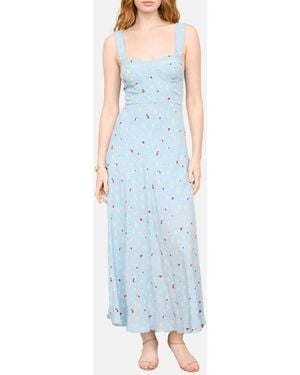 Blu Pepper Floral A-Line Sundress - Blue
