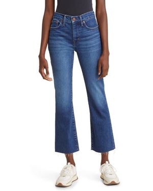 Madewell Kick Out Raw Hem Crop Jeans - Blue