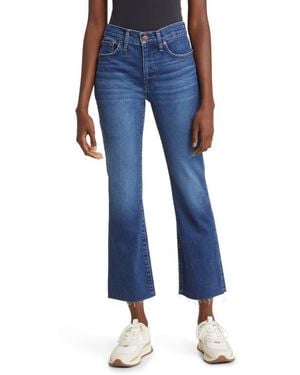 Madewell Kick Out Raw Hem Crop Jeans - Blue