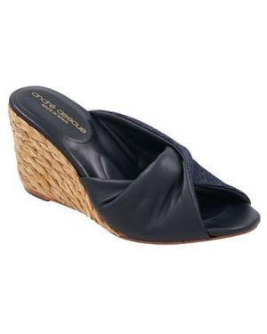 Andre Assous Merida Wedge Sandal - Blue