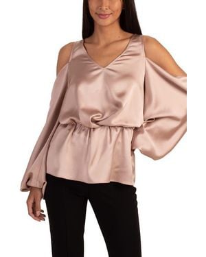 Trina Turk Milky Way Cold Shoulder Top - Pink