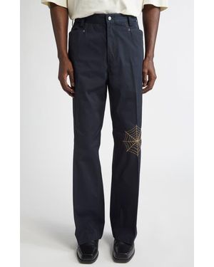 Second Layer Angel Embroidered Pants - Blue