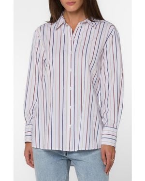 Velvet Heart Westerly Cotton Button-Up Shirt - Purple