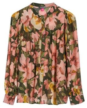 Vince Camuto Floral Raglan Sleeve Top - Brown