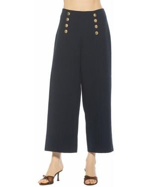 Alexia Admor Amari High Waist Wide Leg Pants - Blue