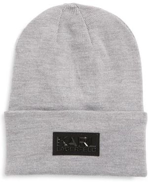 Karl Lagerfeld Fleece Lined Beanie - Gray
