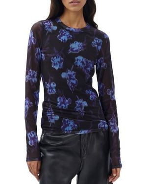 Rag & Bone Yana Tie Dye Long Sleeve T-Shirt - Blue